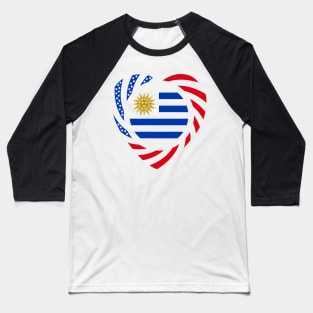 Uruguayan American Multinational Patriot Flag (Heart) Baseball T-Shirt